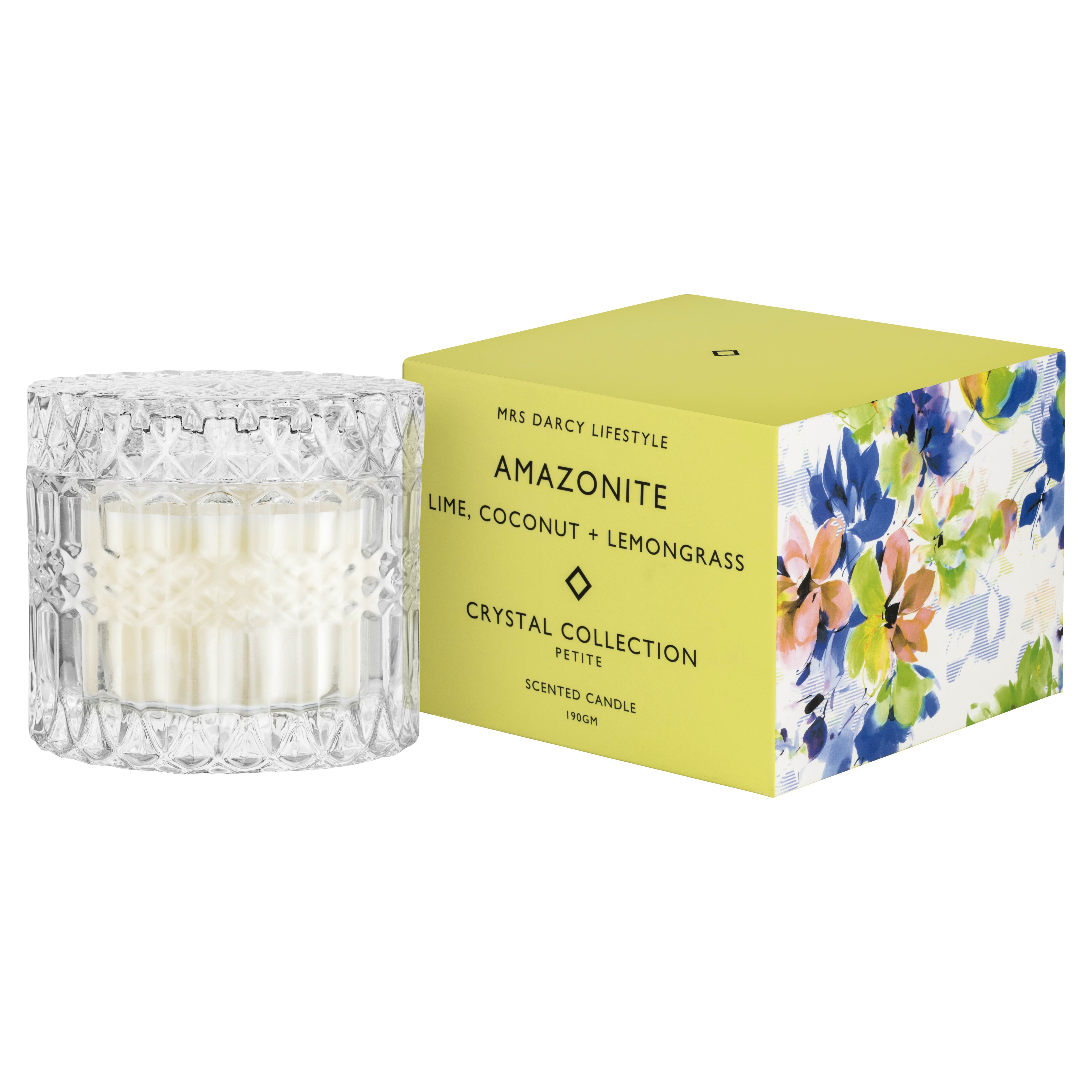Mrs Darcy, Candle Amazonite Lime, Coconut and Lemongrass (Petite), RRP $29.95