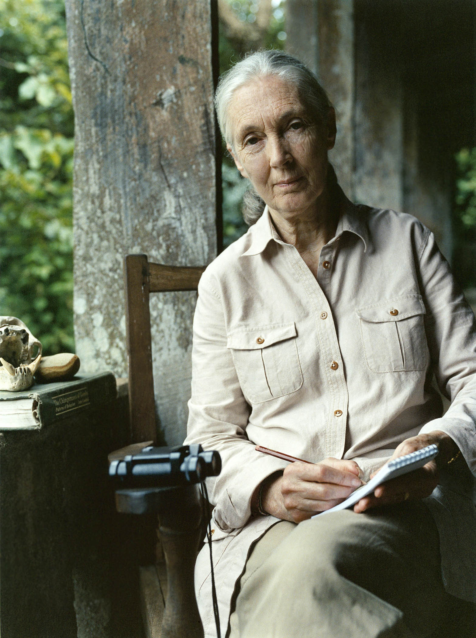 Dr. Jane Goodall in Gombe National Park, Tanzania GANT clothing campaign